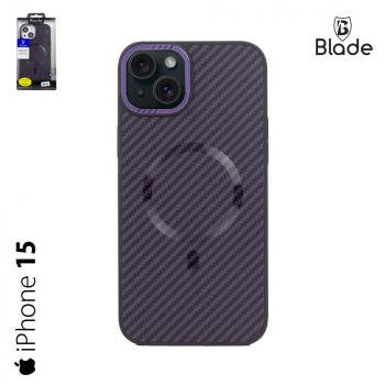 Blade Carbon Case Komp. mit MagSafe - iPhone 15 - purple