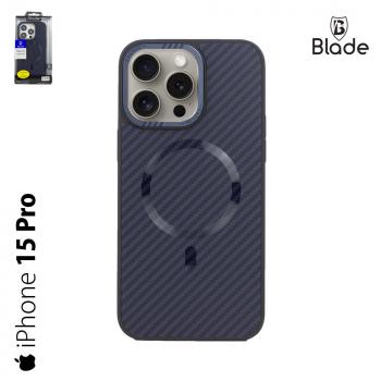 Blade Carbon Case Komp. mit MagSafe - iPhone 15 Pro - blue