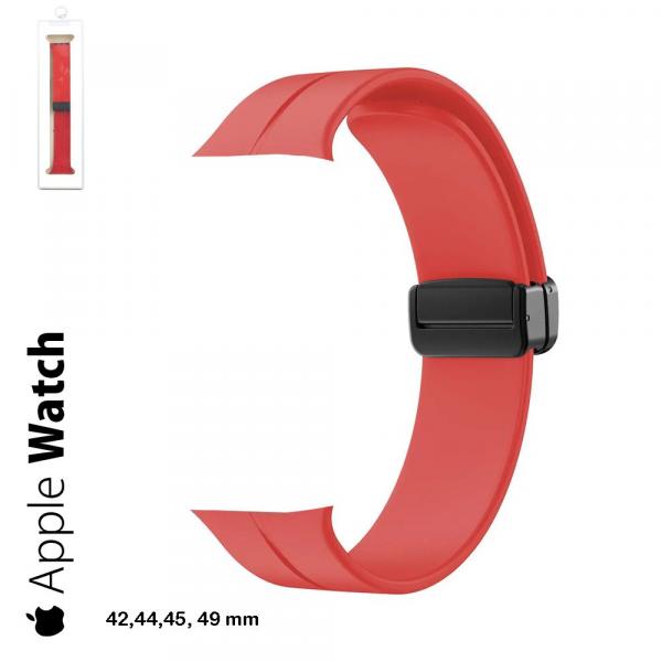 Armband - Apple Watch Magnet 42, 44, 45, 49 mm - red